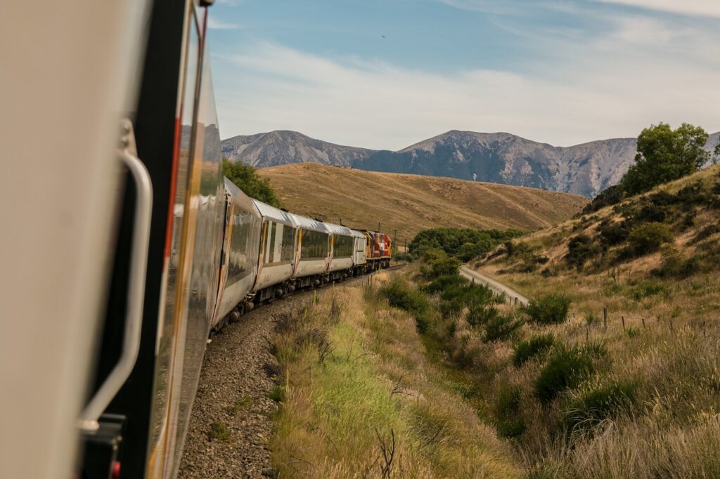 train in the mountains
