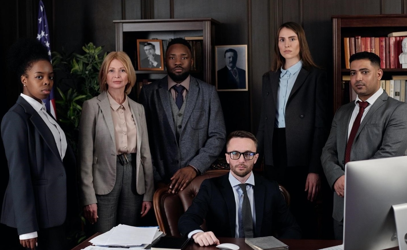 Lawyers in an office